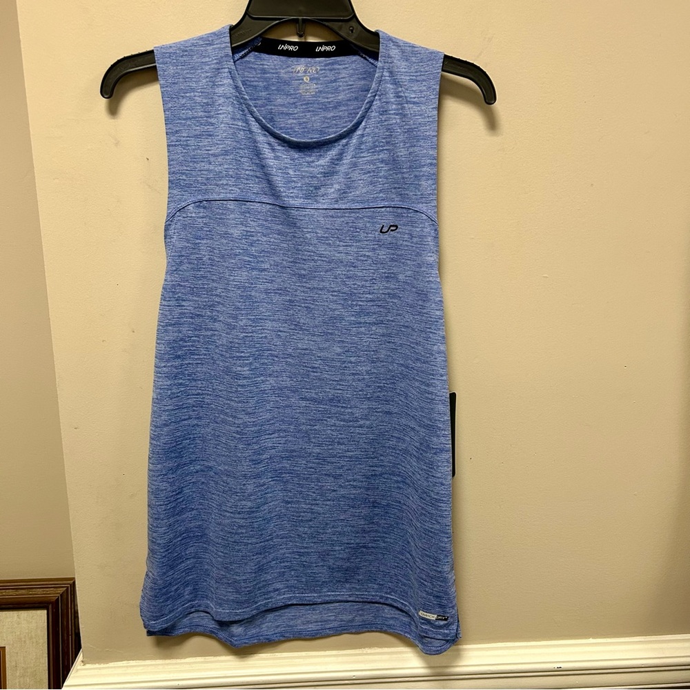 Unipro Sz S Heather Blue Tank Top Moisture Wicking NWT